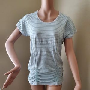 Athleta Space Fast Track Striped Short Sle…